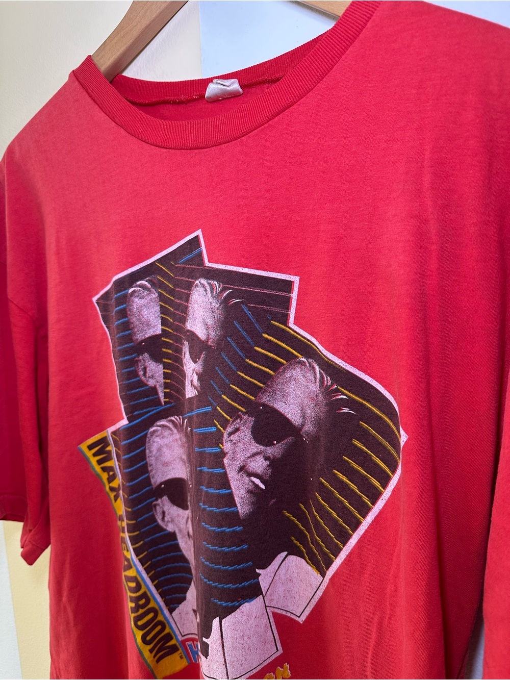 Vintage 1987 Max Headroom Hi-Fi Red US Men’s Size Large Single Stitch